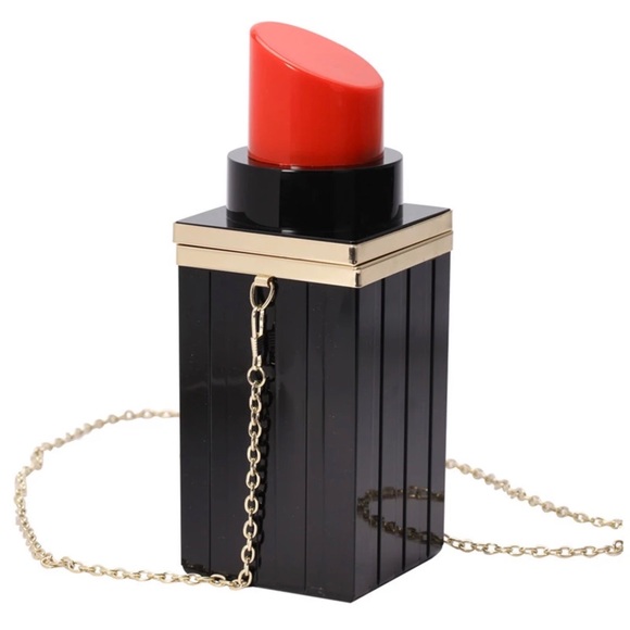 oliolis Handbags - 💄Acrylic Lipstick Evening Bag Pop Art